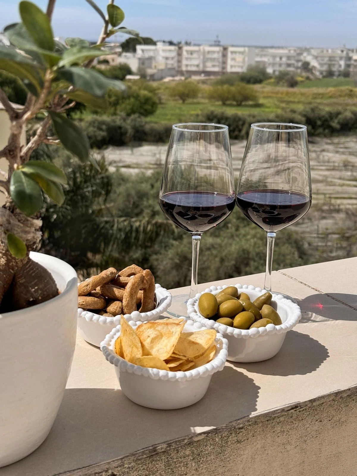 Un aperitivo sulla terrazza privata